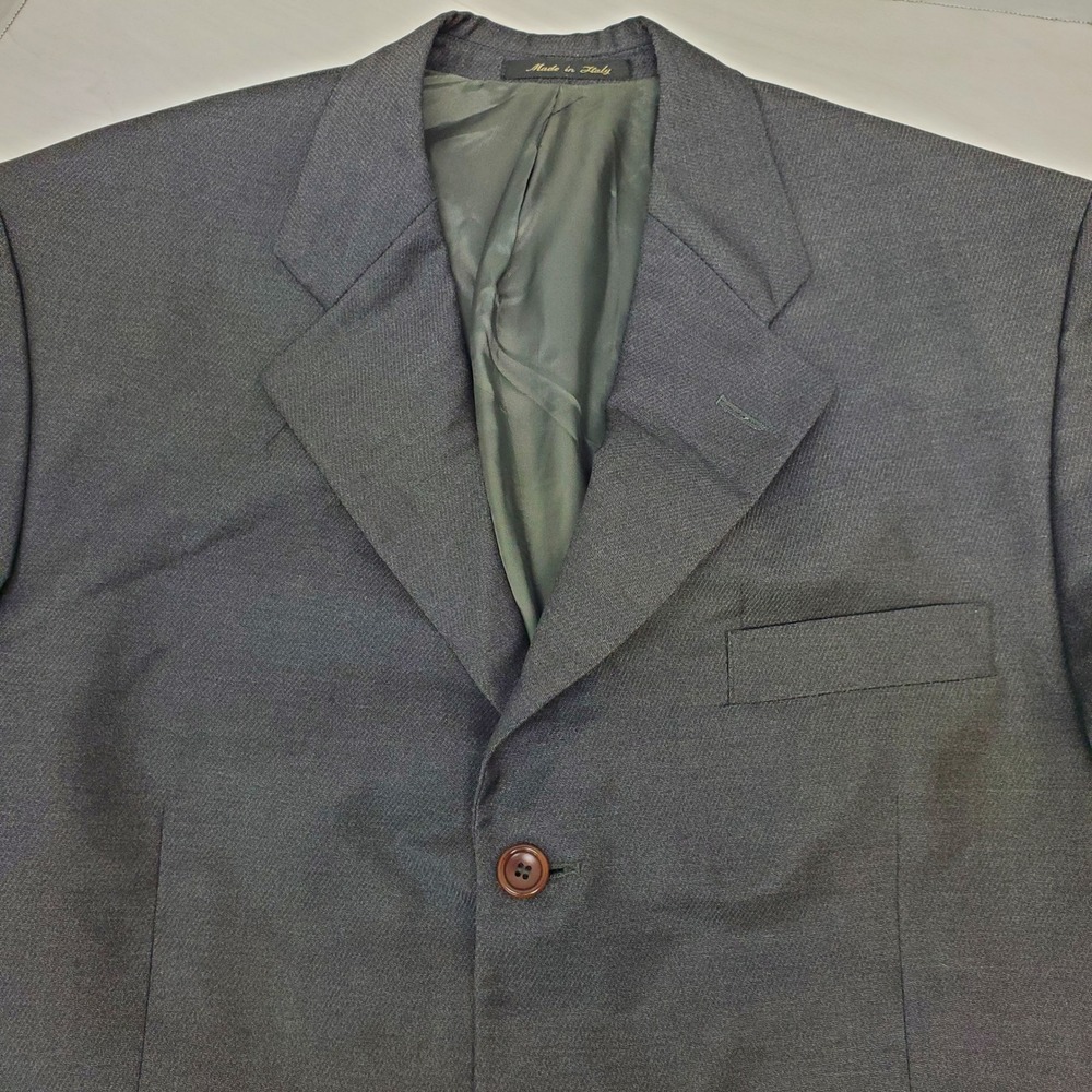 Pavone Reda Wool Blazer Men 42R Charcoal Gray 3 Button Made in Italy Luxury Wool
